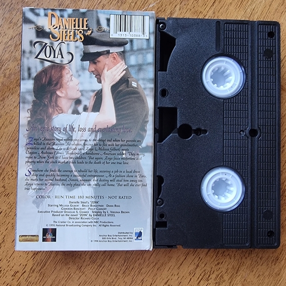 Zoya By Danielle Steel Vintage VHS Movie 1995 - Picture 2 of 4